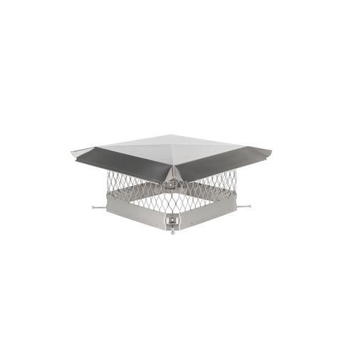 Draft King 13 x 13 Bolt-On Single Flue Stainless Steel Chimney Cover - SS1313U