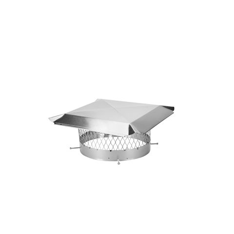 Draft King 14 Round Bolt-On Single Flue Stainless Steel Chimney Cap - SS14U