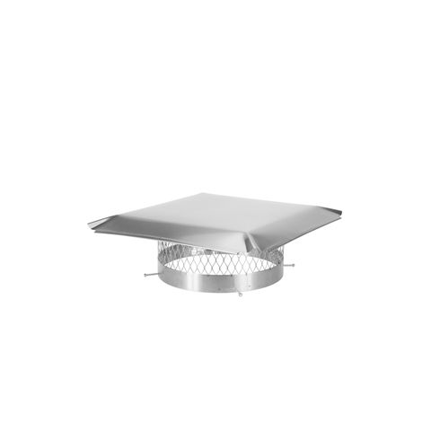 Draft King 16 Round Bolt-On Single Flue Stainless Steel Chimney Cap - SS16U