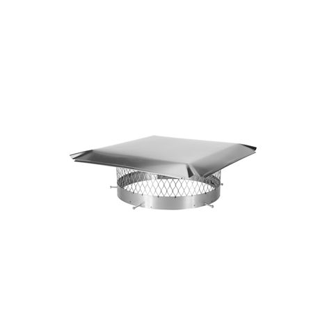 Draft King 18 Round Bolt-On Single Flue Stainless Steel Chimney Cap - SS18U