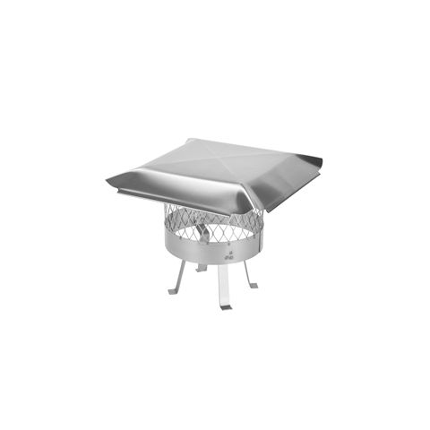 Draft King 10 Round Slip-In Welded Leg Single Flue Stainless Steel Chimney Cap - SS811U