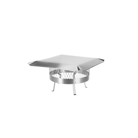 Draft King 18 Round Slip-In Welded Leg Single Flue Stainless Steel Chimney Cap - SS818U