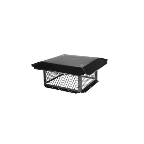 HY-C BigTop 10 x 10 Black Galvanized Multi-Flue Chimney Cap - 10 Height - BBT1010K-10W