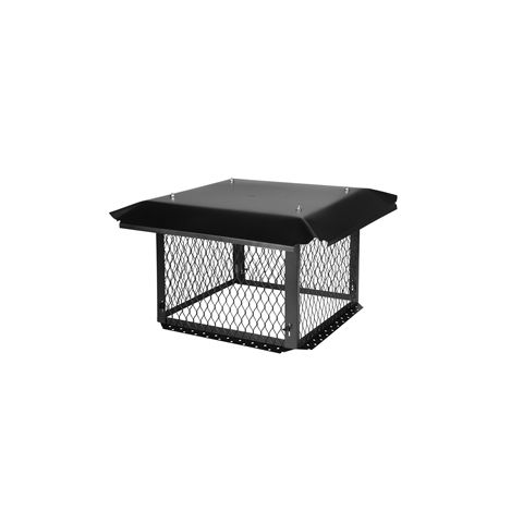 HY-C BigTop 10 x 10 Black Galvanized Multi-Flue Chimney Cap - 14 Height - BBT1010K-14W