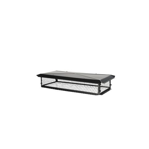 HY-C BigTop 17 x 41 Black Galvanized Multi-Flue Chimney Cap - 8 Height - BBT1741K