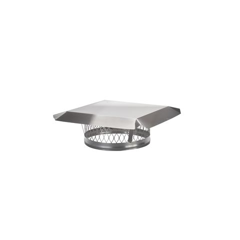 HY-C 12 Round Clamp-On Single Flue Liner Chimney Cap - Stainless Steel - LC12