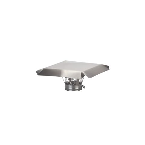 HY-C 4 Round Clamp-On Single Flue Liner Chimney Cap - Stainless Steel - LC4