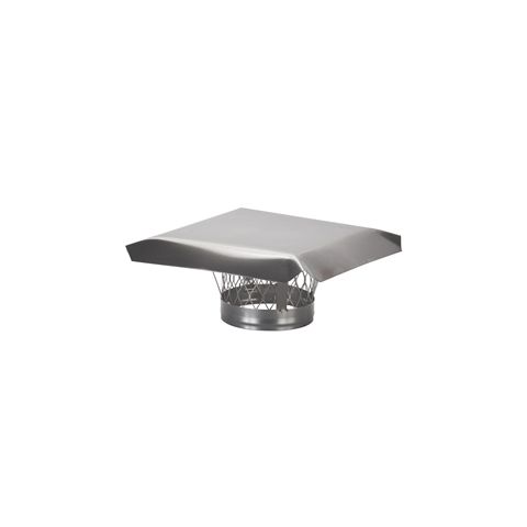 HY-C 6 Round Clamp-On Single Flue Liner Chimney Cap - Stainless Steel - LC6