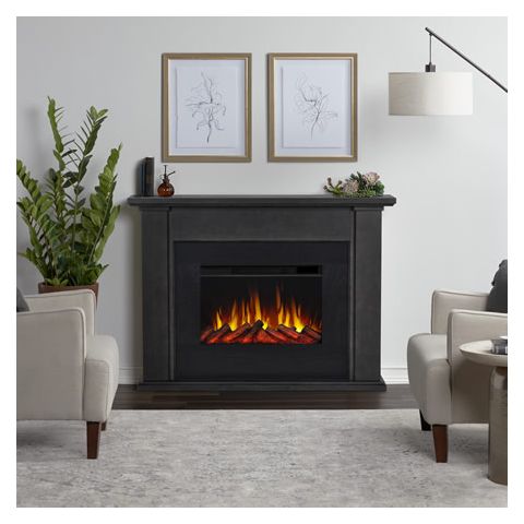 Real Flame Tejon 52 Slim Electric Fireplace in Gray - 8130E-GRY
