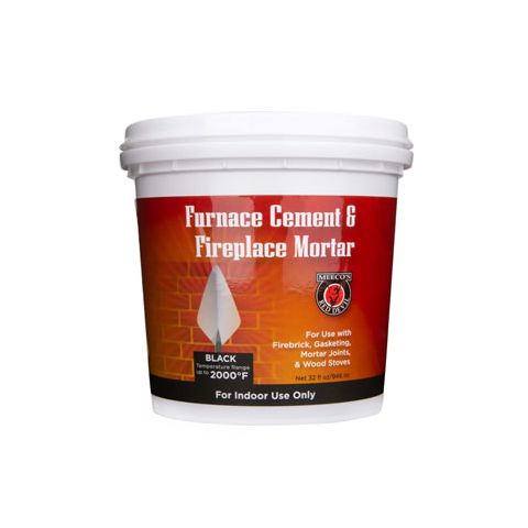 Meecos Red Devil Furnace Cement / Fireplace Mortar - Black - Quart - Part Number 1334