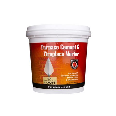 Meecos Red Devil Furnace Cement / Fireplace Mortar - Buff/Tan - Quart - Part Number 1374