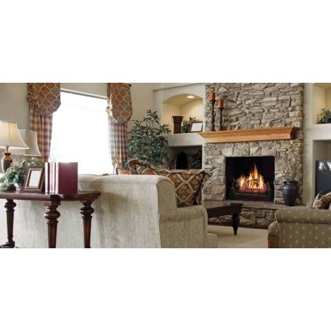 Napoleon Fiberglow 30 Gas Log Set installed in living room