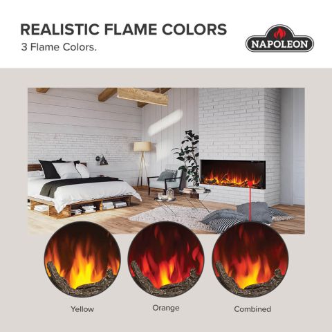 Astound FlexMount Electric Fireplace flame colors
