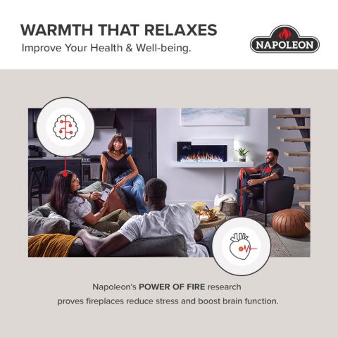 Astound FlexMount Electric Fireplace improves health