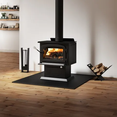 Drolet Blackcomb II Medium Wood Stove Installed