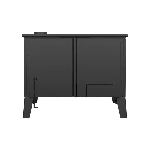 Drolet Chic-Choc Extra Large Wood Cookstove - DB04820 back view of stove