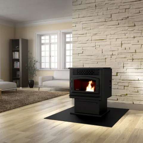 Drolet ECO-55 EPA Pellet Stove - DP00070 installed