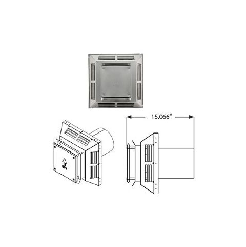 Selkirk 5x8 Direct-Temp Adjustable Square Horizontal Cap - 5DT-AHC