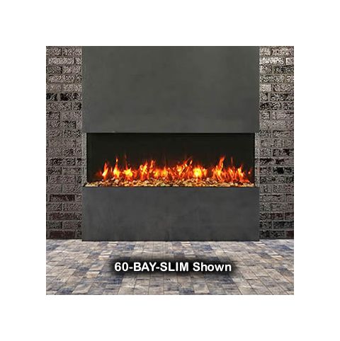 Remii 72 Bay 3 Sided Electric Fireplace - 72-BAY-SLIM