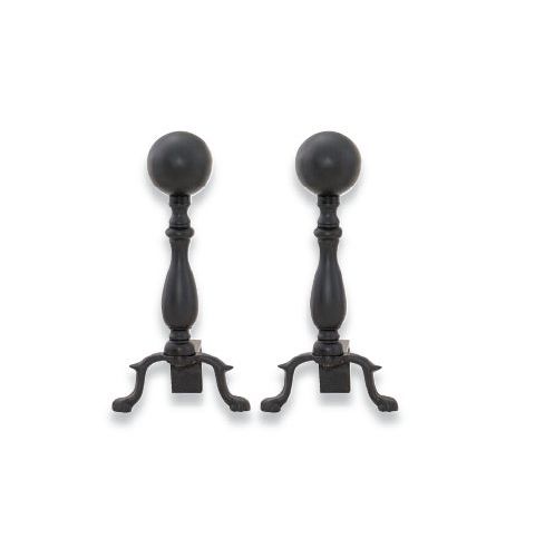 Uniflame Black Ball Andirons - A-1234