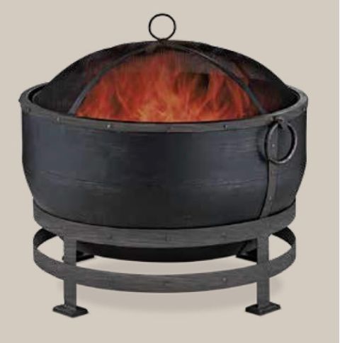 Uniflame Oil Rubbed Bronze Wood Burning Outdoor Firebowl With Kettle Design - WAD1579SP
