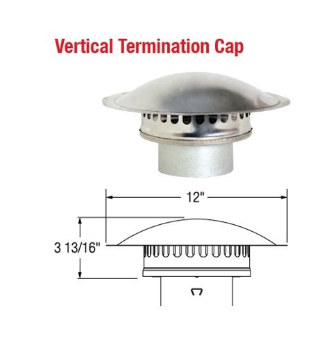 Selkirk 4 Ultimate Pellet Pipe Vertical Termination Cap - 824014 - 4UPP-VC