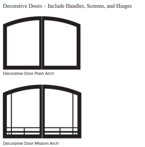 White Mountain Vail Vent-Free Premium 24 - Decorative Doors – Include Handles, Screens, and Hinges