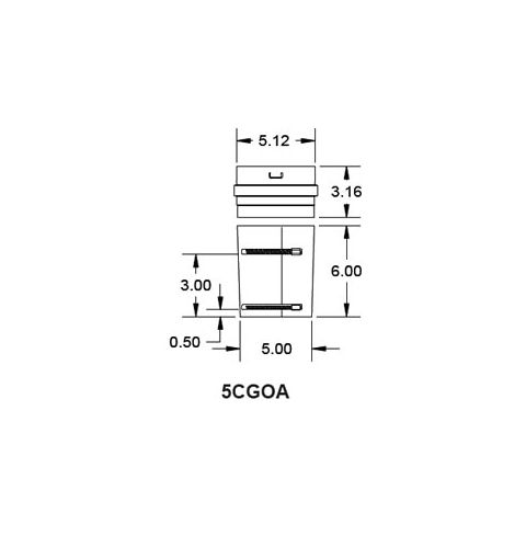 Metal-Fab Corr/Guard 5" D Outside Collar Adapter - 5CGOA