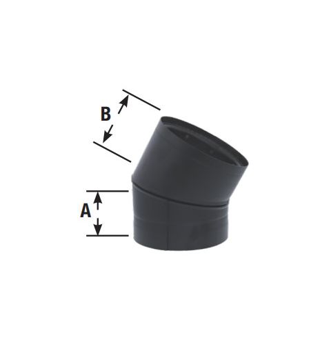 Selkirk 6'' DCC 30 Degree Elbow - Black - 6DCC-30-BK