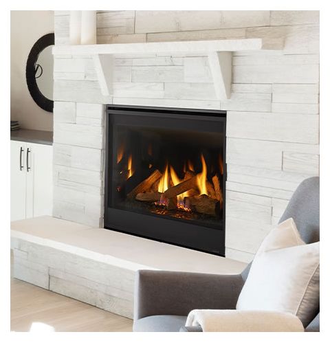 Majestic Quartz Platinum 36 Top/Rear Direct Vent Fireplace With Intellifire Touch Ignition - QUARTZPLA36IN / QUARTZPLA36IL