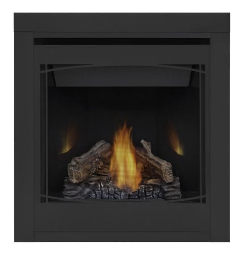 Flames in fireplace