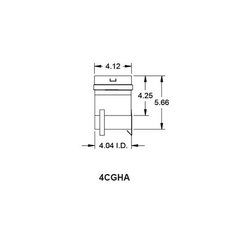 Metal-Fab Corr/Guard 4" D Hydrotherm Adapter - Value - 4CGVHA