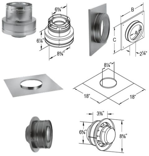 M&G DuraVent DirectVent Pro 4x6 Masonry Chimney Conversion Kit - 46DVA-KMC // 46DVA-KMC
