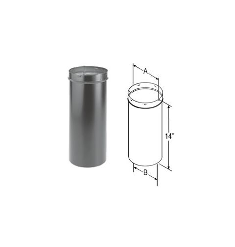 M&G DuraVent 6" DuraBlack Slip Connector - SS - 1670SS