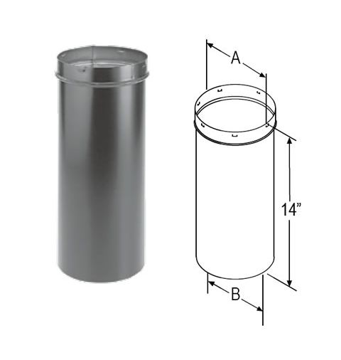 M&G DuraVent 7" DuraBlack Slip Connector - 1770