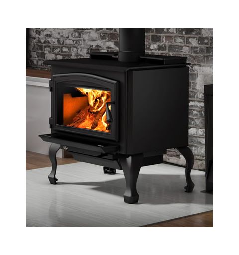 Osburn 2000 Wood Stove with Blower - Black Door - Regular Legs - OB02015
