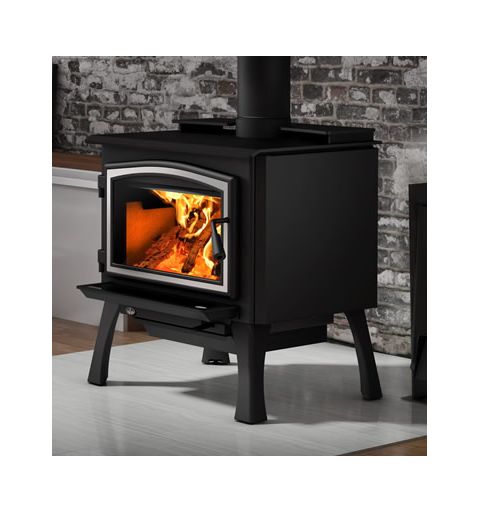 Osburn 2000 Wood Stove with Blower - Nickel Door - Structured Legs - OB02015
