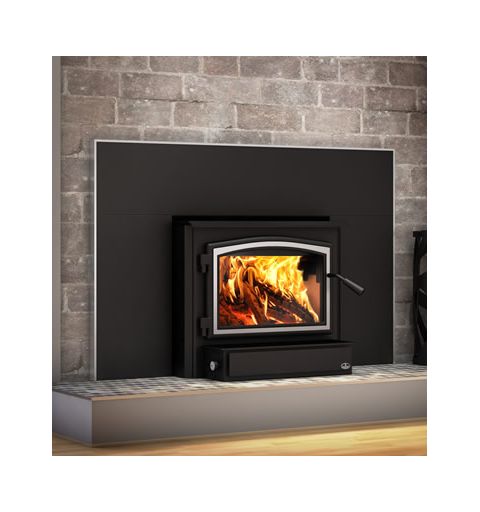 Osburn 2000 Wood Insert with Blower - Nickel Door Overlay / Trim - OB02016