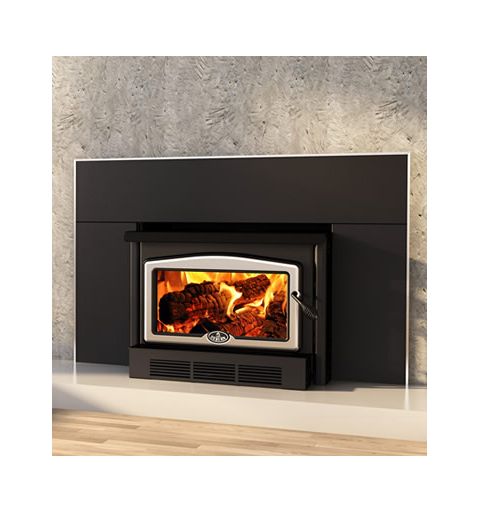 Osburn 2400 Wood Insert with Blower - Nickel Door Overlay and Trim - OB02401
