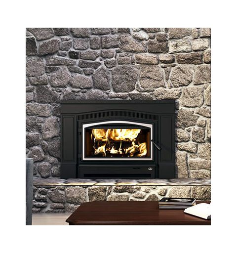 Osburn Matrix 2700 Wood Insert with Blower - Brushed Nickel Door Overlay - OB02700