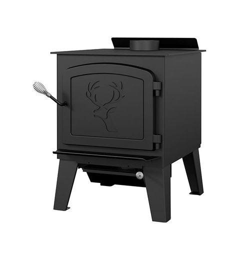 Drolet Black Stag II Wood Stove - DB03411