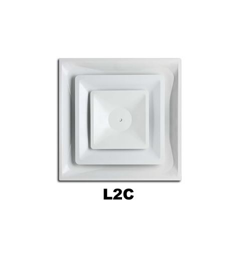Metal-Fab Light Commercial 2 Cone Diffuser W/8 Inch Collar - L2C8