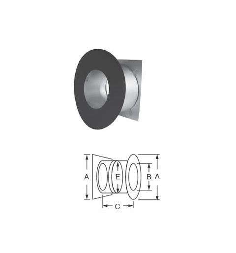 DuraVent 8 DuraTech Premium Insulated Wall Thimble - 8DTP-WTI-2