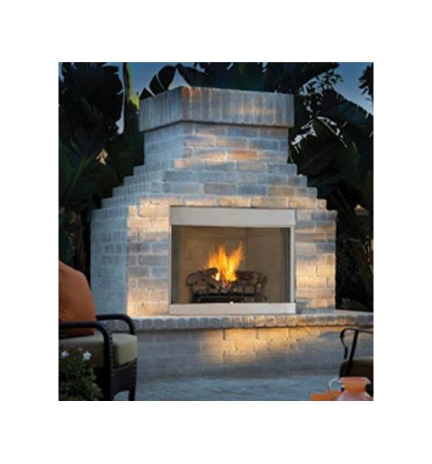Vantage Hearth 36" Odyssey Outdoor Fireplace - Red HB - VO36NRRHB