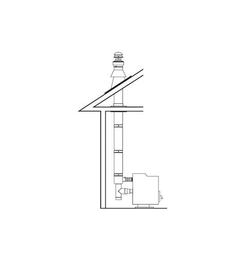 Selkirk 4" Direct-Temp For Pellet "Through-The-Roof" Vertical Termination Kit - 4DT-VPVK