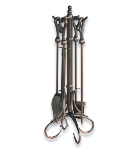 Uniflame 5 Piece Venetian Bronze Fireset - F-1657