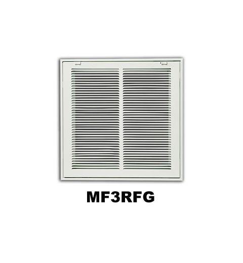 Metal-Fab 1/3 Space Return Air Filter Grille 20x10 White - MF3RFG2010W