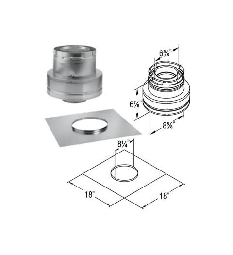 M&G DuraVent DirectVent Pro 4x6 Masonry Chimney Conversion Kit - 46DVA-KCT // 46DVA-KCT