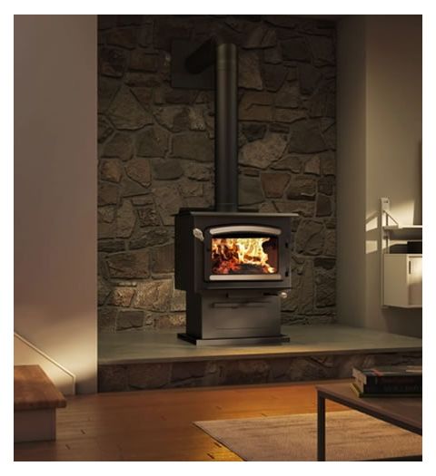 Drolet Heritage Wood Stove With Blower - DB03190 Lifestyle