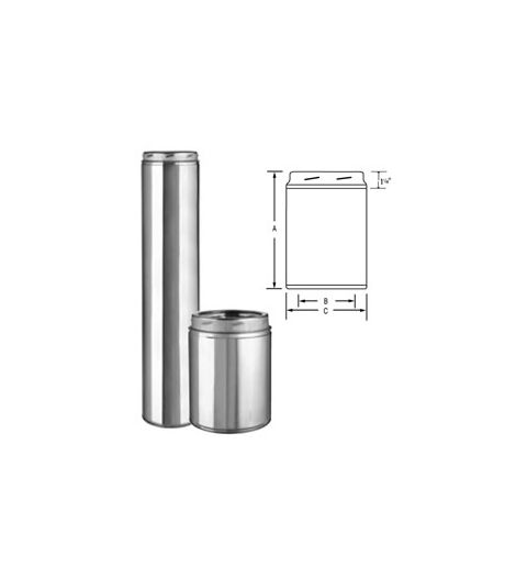 Selkirk MetalBest 7" Galva-Temp 48" Pipe Length - 207148G - 7GT-48